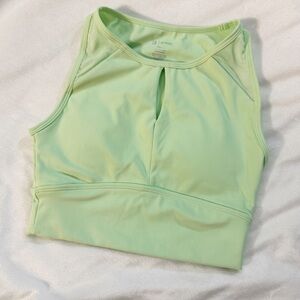Buffbunny Collection Step Up Crop Sports Bra Tank Lime Green Small